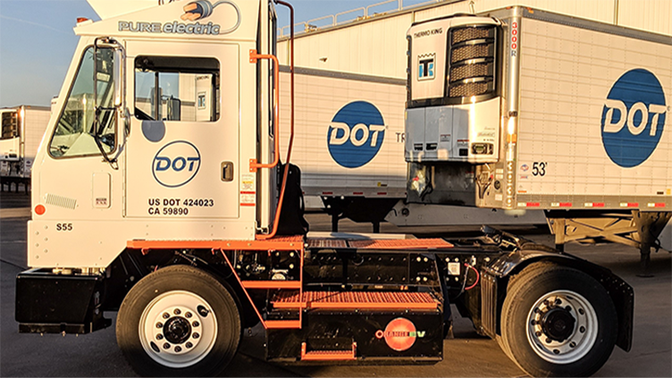 DTI Deploys Orange EV Electric Yard Truck at Cali DC